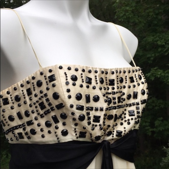 BCBGMaxAzria black jewels over cream mini size 10 - Picture 6 of 7
